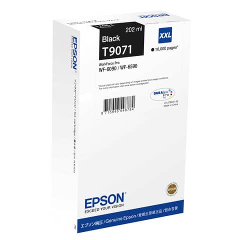 Cartuccia inkjet altissima resa ink pigmentato T9071 Epson nero C13T907140